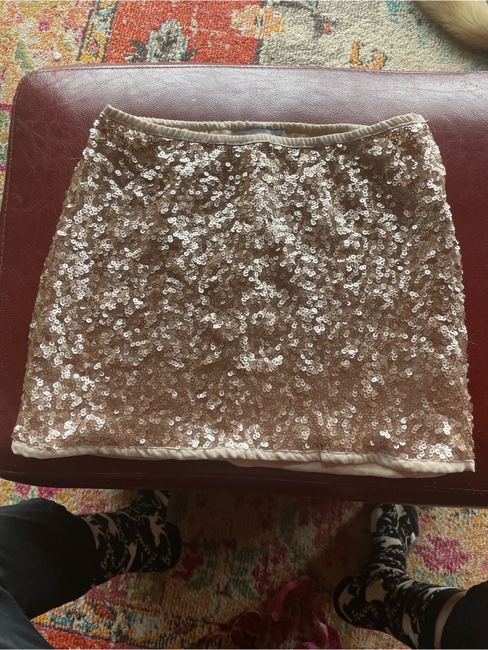 GCHLOE Sequin Mini Skirt - Champagne Gold, SP